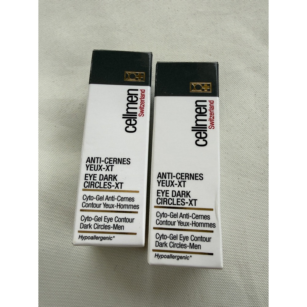 Lot of 2 Cellmen Switzerland Eye Dark Circles-XT Cyto-Gel Men 0.10oz 3ml Travel